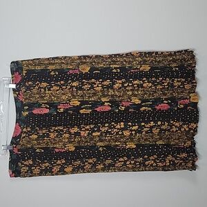 Katy D Kathryn Deene Skirt pleated patchwork polka dot floral skirt y2k
